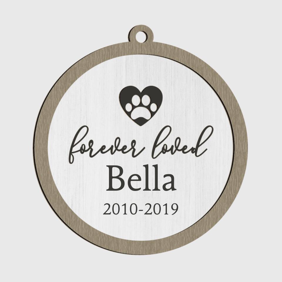 Forever Loved - Personalized Christmas Ornament, Custom Pet Ornament