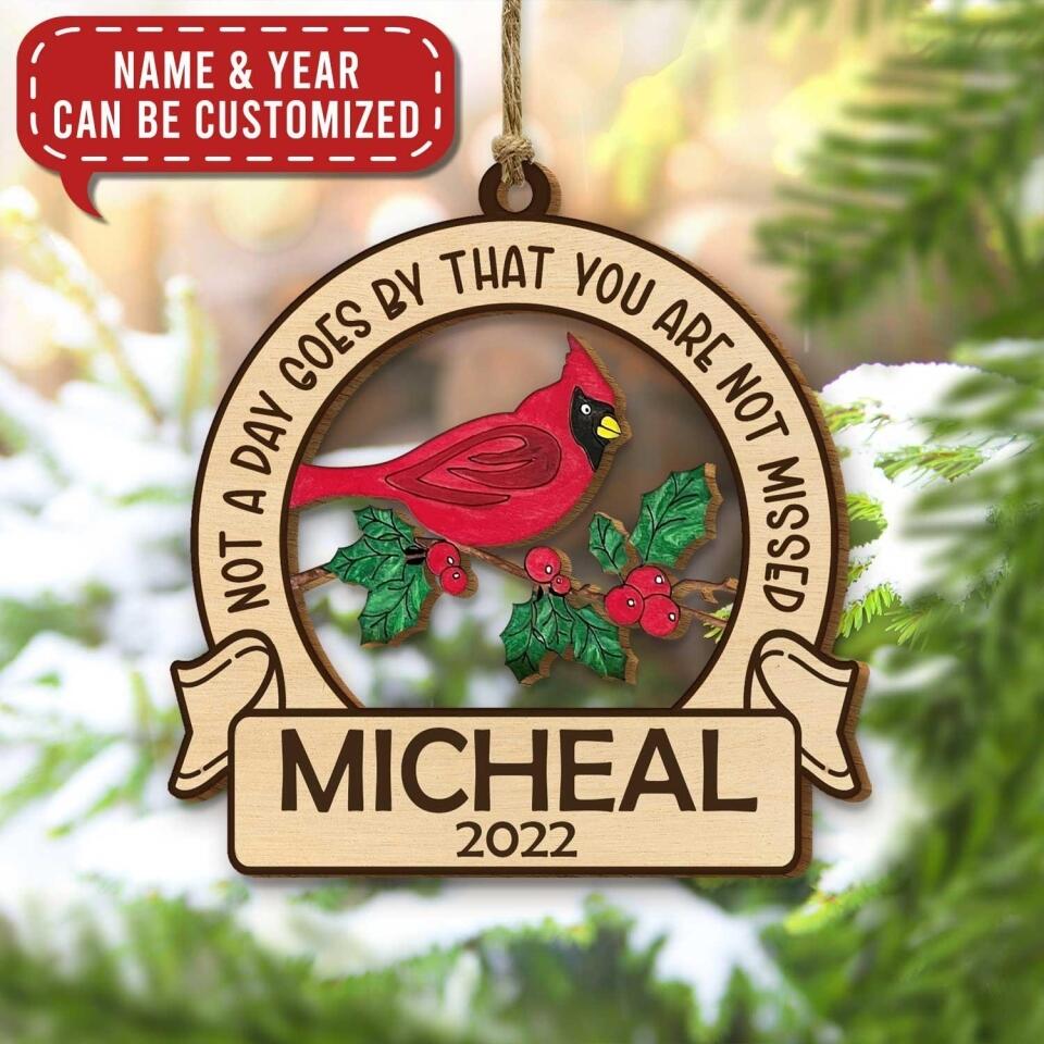 Cardinal Ornament | Not A Day Goes By Ornament, Remembrance Ornaments | Memory Ornament