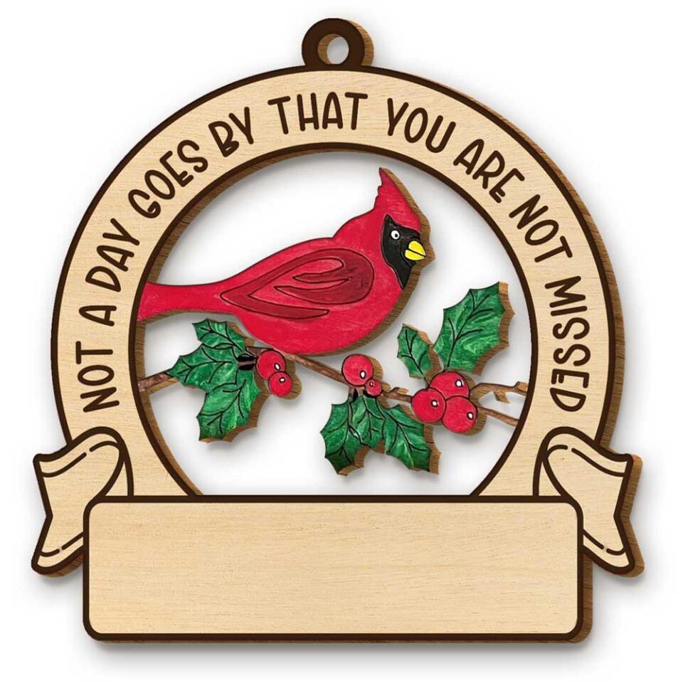 Cardinal Ornament | Not A Day Goes By Ornament, Remembrance Ornaments | Memory Ornament