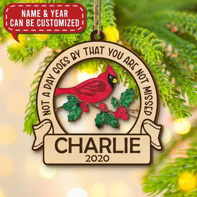 Cardinal Ornament | Not A Day Goes By Ornament, Remembrance Ornaments | Memory Ornament