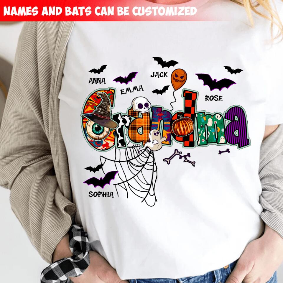 Grandma Halloween, Gift For Grandma, Nana - Personalized T-Shirt