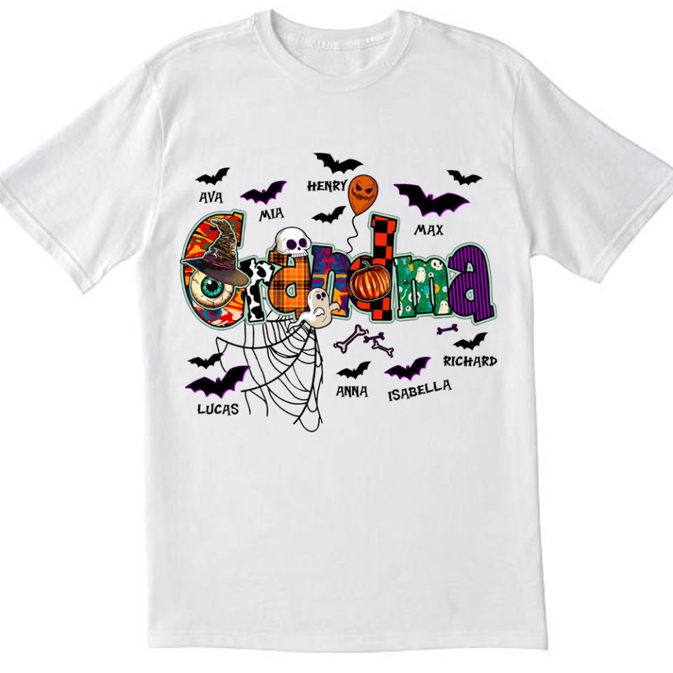 Grandma Halloween, Gift For Grandma, Nana - Personalized T-Shirt