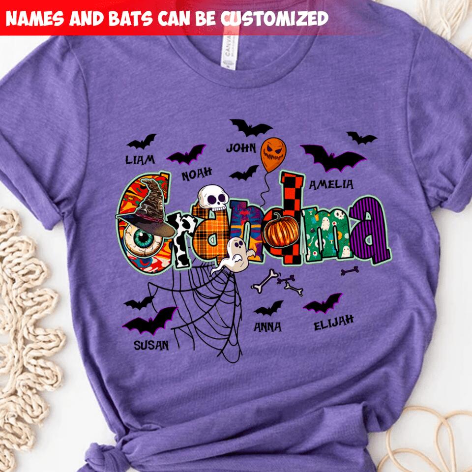 Grandma Halloween, Gift For Grandma, Nana - Personalized T-Shirt