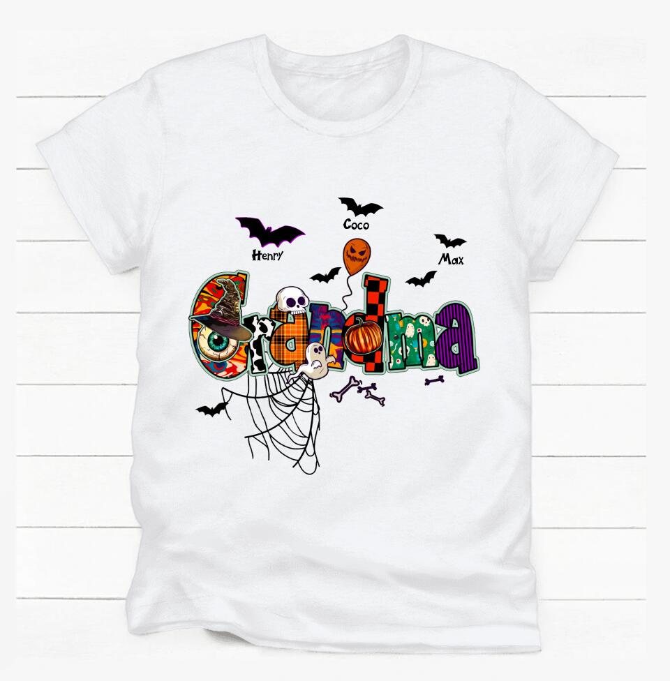 Grandma Halloween, Gift For Grandma, Nana - Personalized T-Shirt