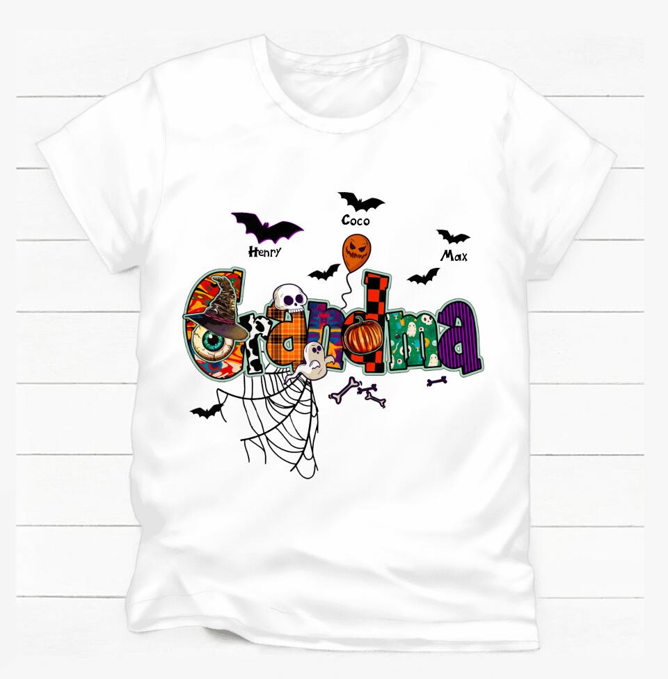 Grandma Halloween, Gift For Grandma, Nana - Personalized T-Shirt