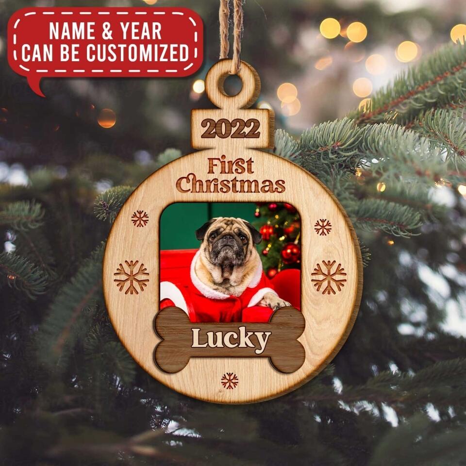 Personalized Dog Ornament Christmas Ornament Photo Ornament Small Frame Dog Frame