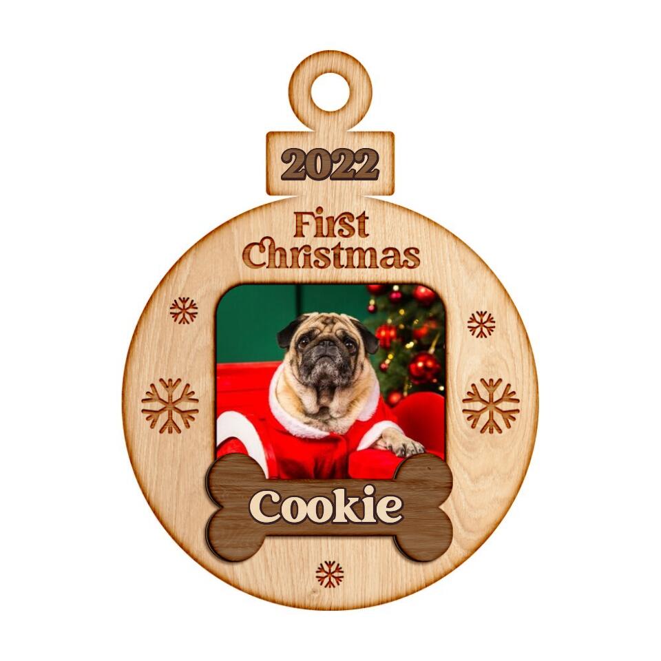 Personalized Dog Ornament Christmas Ornament Photo Ornament Small Frame Dog Frame