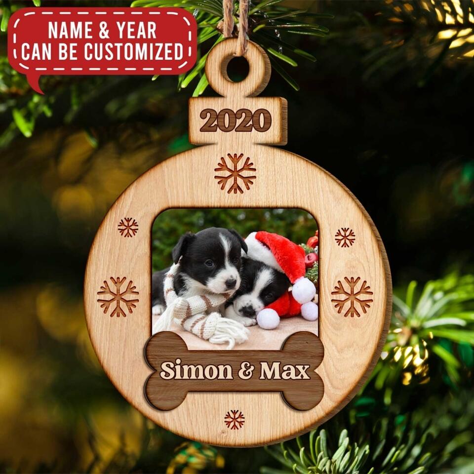 Personalized Dog Ornament Christmas Ornament Photo Ornament Small Frame Dog Frame