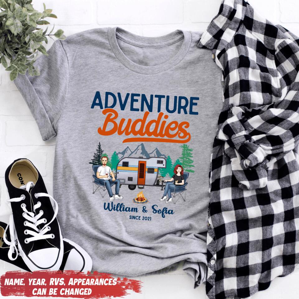 Adventure Buddies - Personalized T-shirt, Gift For Couple, Husband Wife