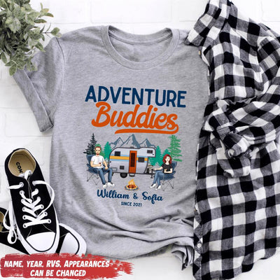 Adventure Buddies - Personalized T-shirt, Gift For Couple, Husband Wife