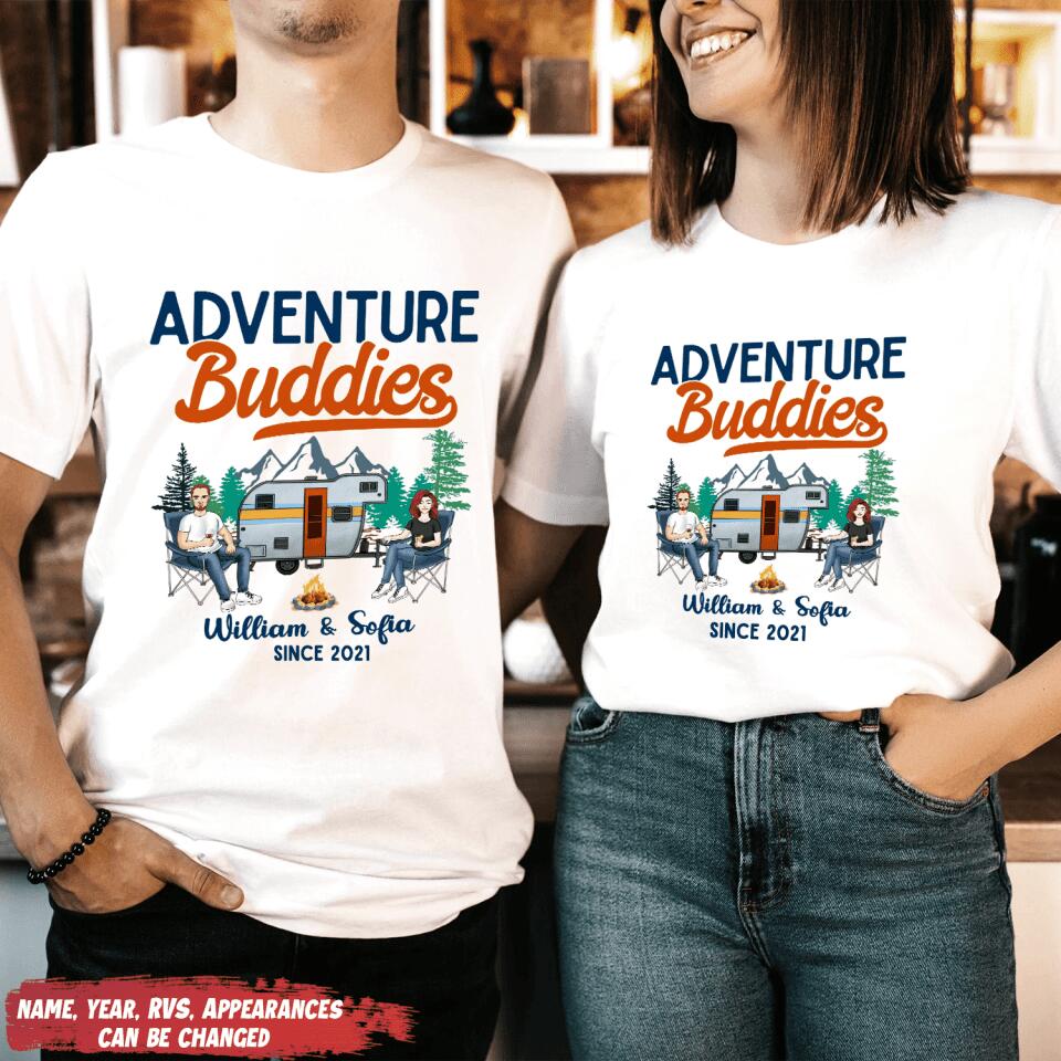 Adventure Buddies - Personalized T-shirt, Gift For Couple, Husband Wife