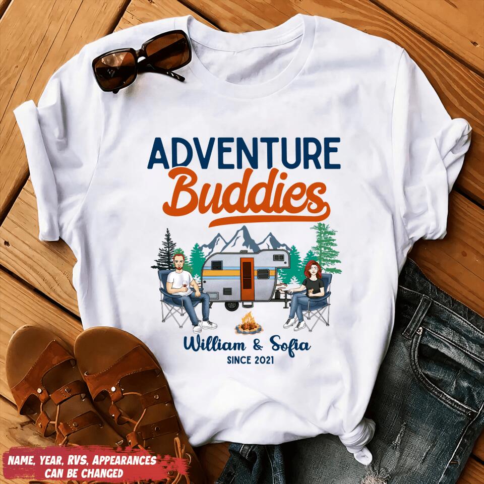 Adventure Buddies - Personalized T-shirt, Gift For Couple, Husband Wife