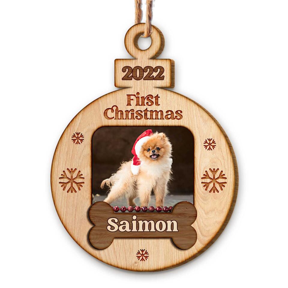Personalized Dog Ornament Christmas Ornament Photo Ornament Small Frame Dog Frame