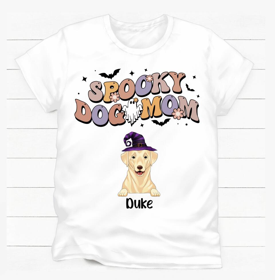 Spooky Dog Mom - Personalized T-shirt, Halloween T-shirt For Dog Lover