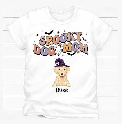 Spooky Dog Mom - Personalized T-shirt, Halloween T-shirt For Dog Lover