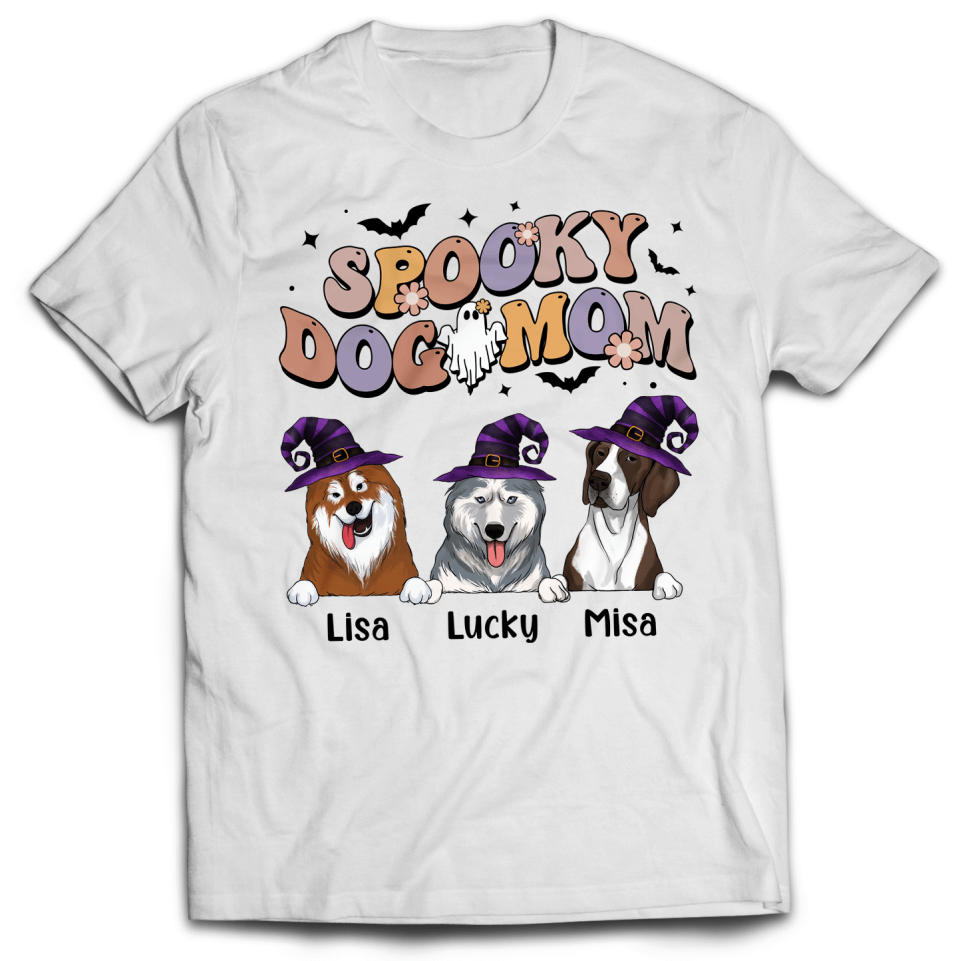 Spooky Dog Mom - Personalized T-shirt, Halloween T-shirt For Dog Lover