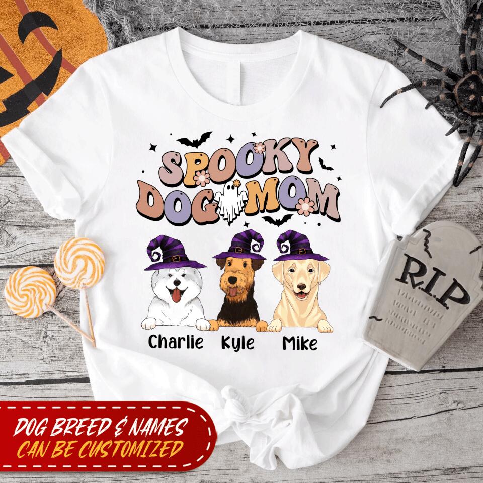 Spooky Dog Mom - Personalized T-shirt, Halloween T-shirt For Dog Lover