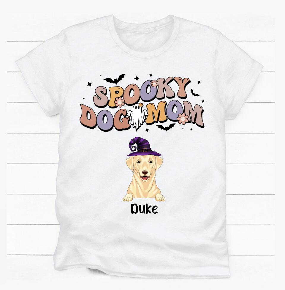 Spooky Dog Mom - Personalized T-shirt, Halloween T-shirt For Dog Lover