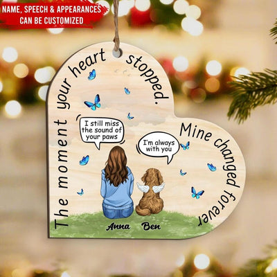 The Moment your heart stopped. Mine changed forever - Personalized Ornament