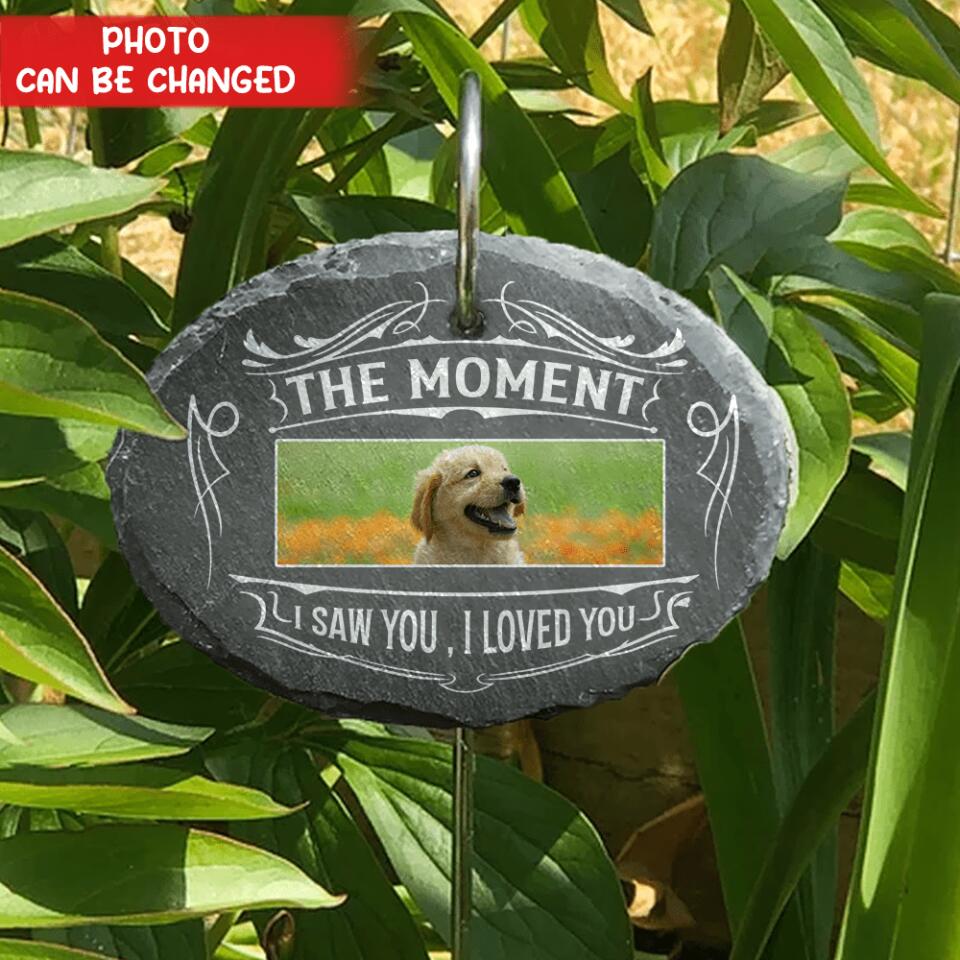 The Moment I Saw You, I Loved You - Personalized Garden Slate