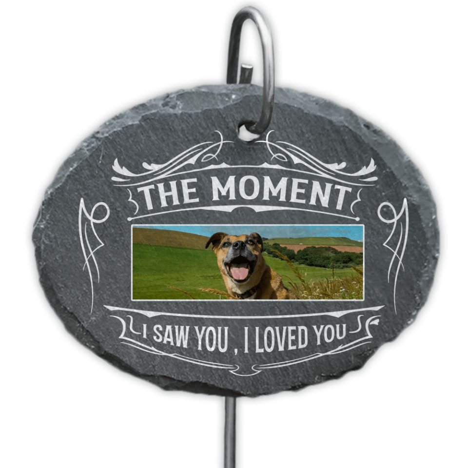 The Moment I Saw You, I Loved You - Personalized Garden Slate