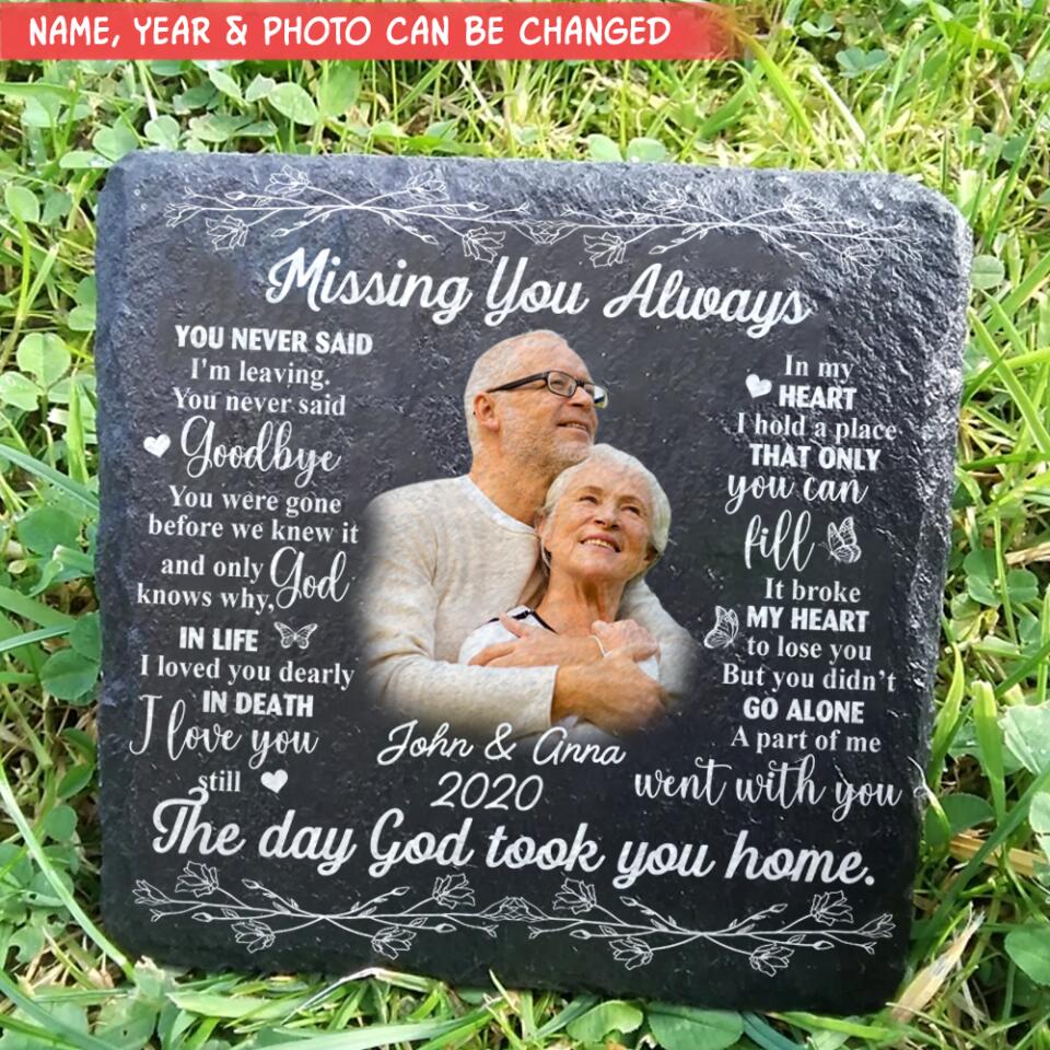 Memorial Poem Stone For Loss Of Loved One, Bereavement Poem, In Loving Memory Stone, Missing You Always, Memorial Photo Gift