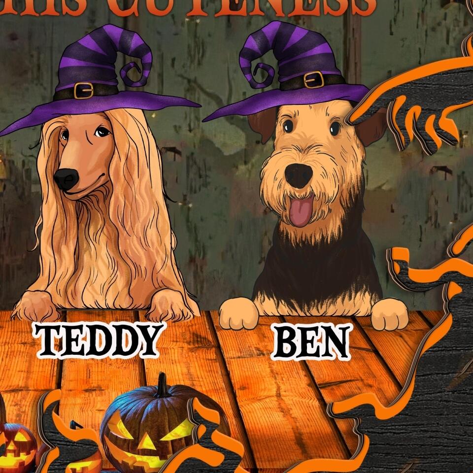 Trick Or Treat Yourself Into This Cuteness - Personalized 2 Layer Sign