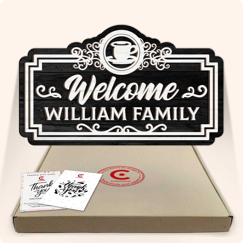 Welcome Sign, Personalized Welcome Sign - Custom 2 Layer Sign
