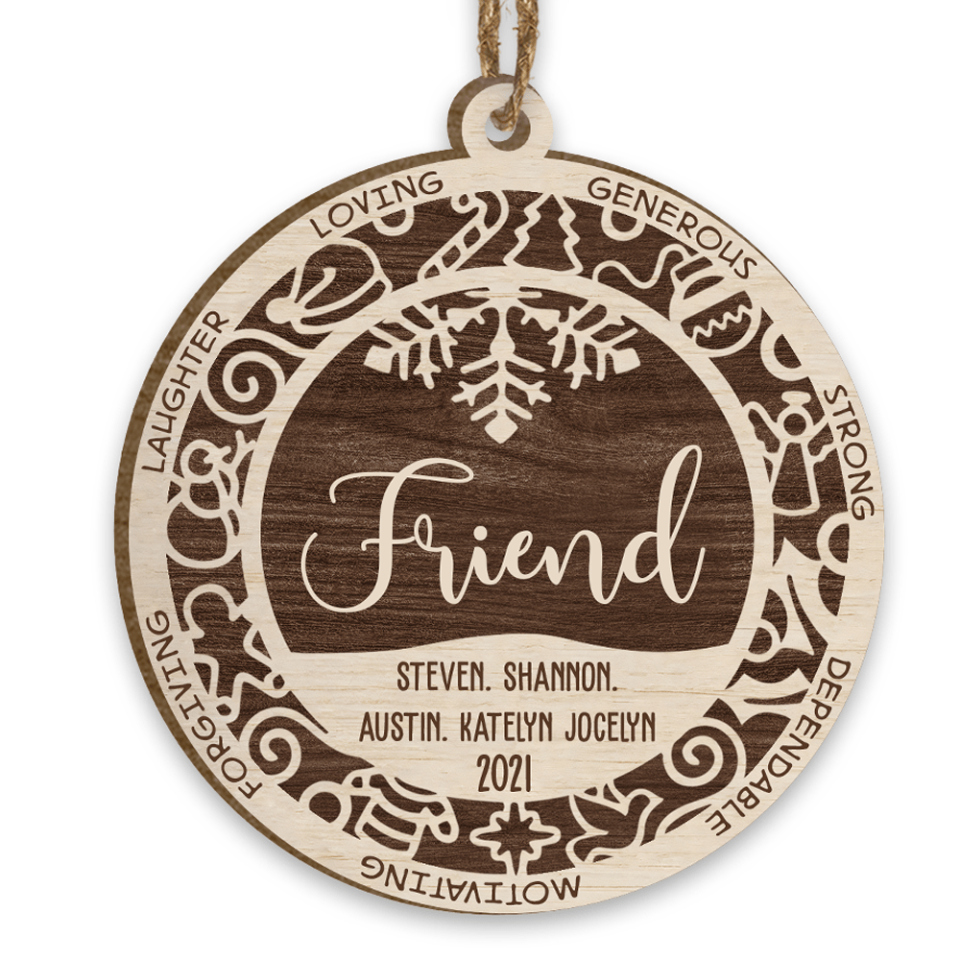 Family Christmas Ornament - Personalized Wooden Ornament, Gift For Family, Friend