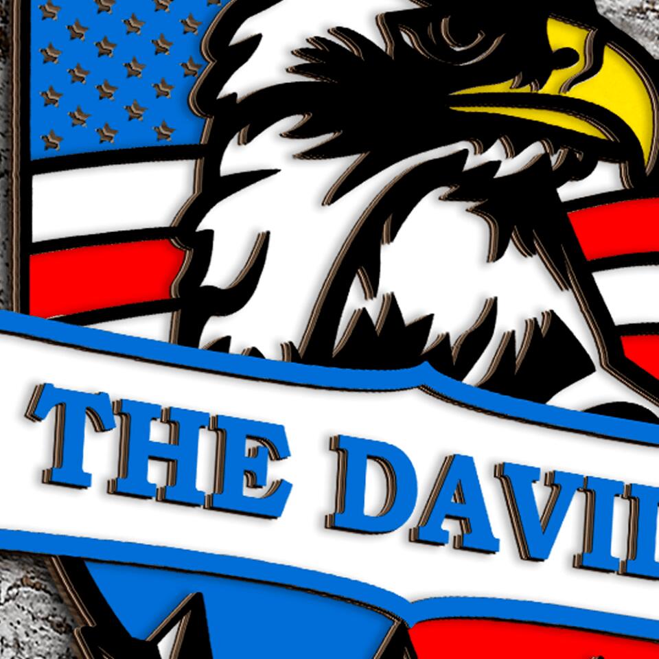 American Eagle With Family Name | Custom 2 Layer Wooden Sign To Adorn Welcome