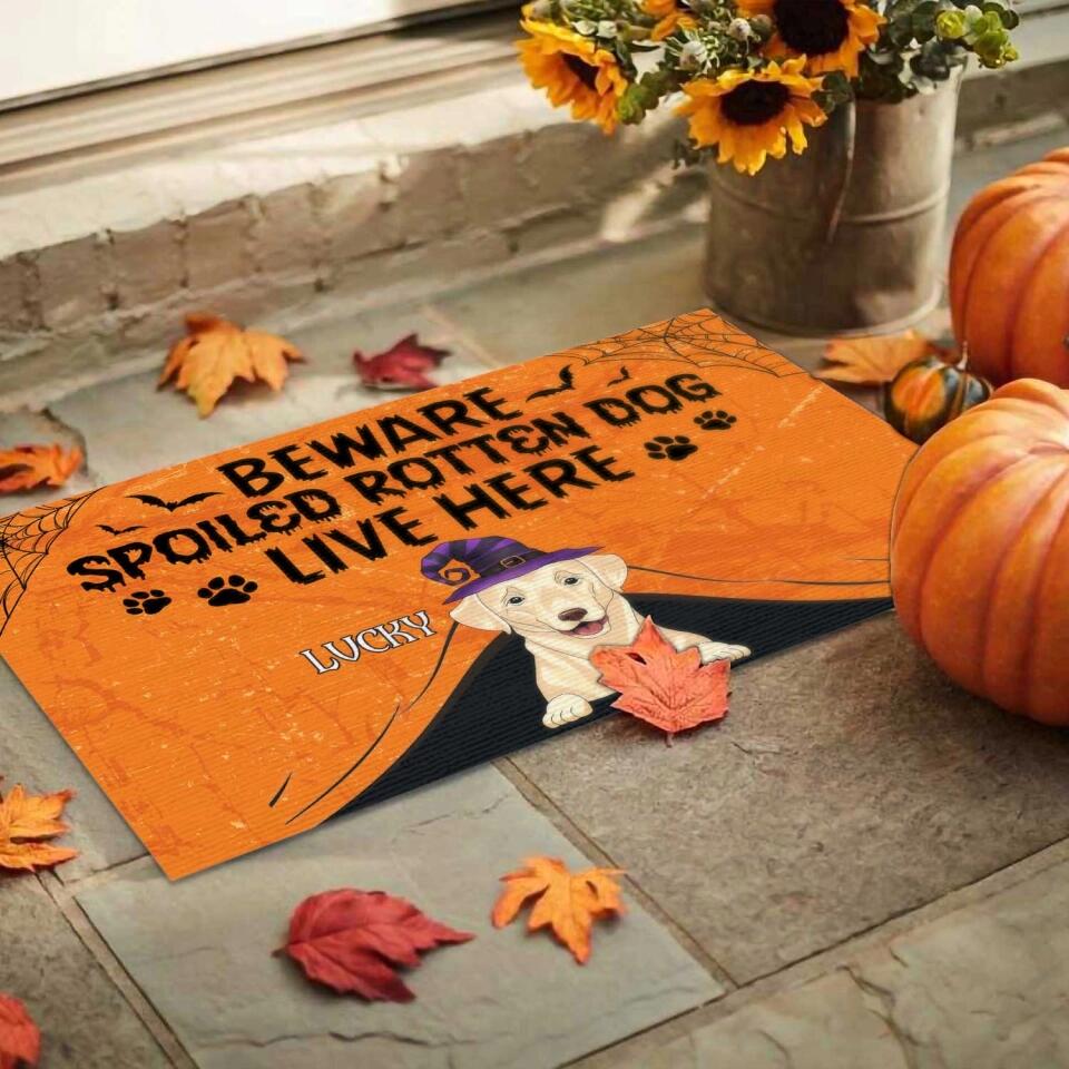 Beware Spoiled Rotten Dogs Live Here - Personalized Doomat