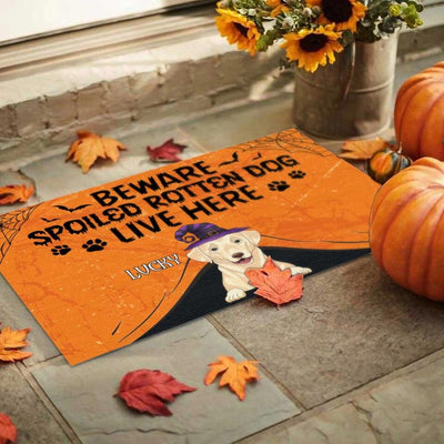 Beware Spoiled Rotten Dogs Live Here - Personalized Doomat