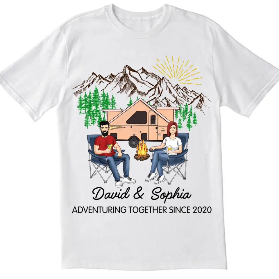 Adventuring Together, Personalized  Gift  For Camping  Lover - Personalized  T-shirt