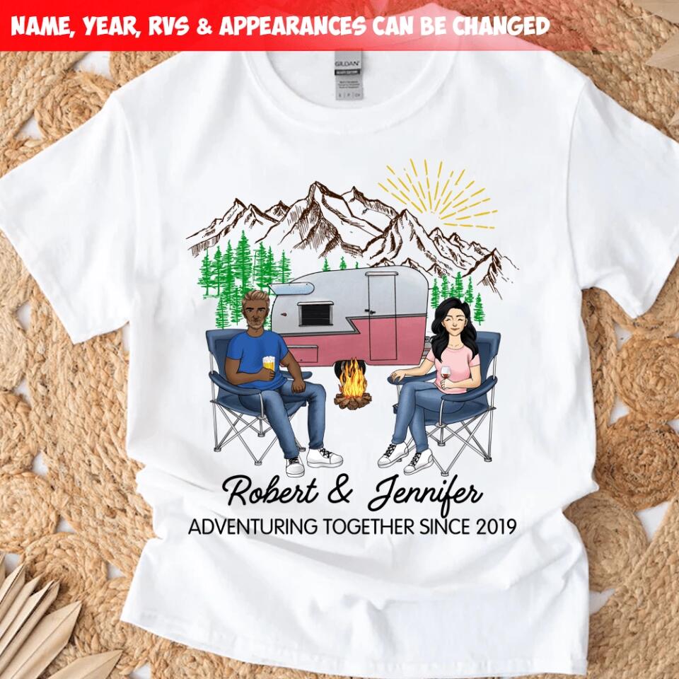 Adventuring Together, Personalized  Gift  For Camping  Lover - Personalized  T-shirt