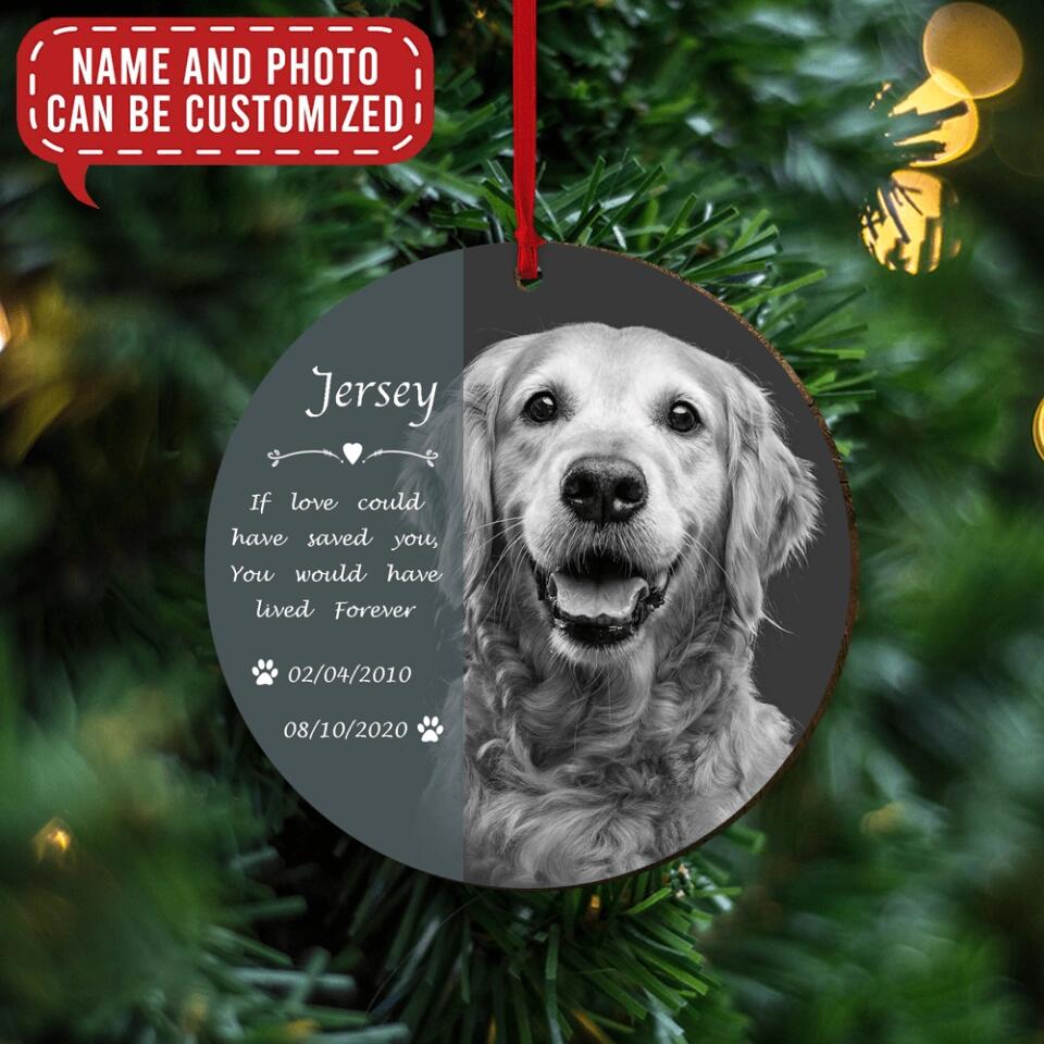 Pet Memorial Photo - Personalized Christmas Ornament