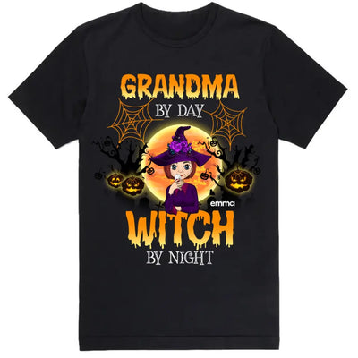 Grandma By Day Witch By Night - Personalized T-Shirt
