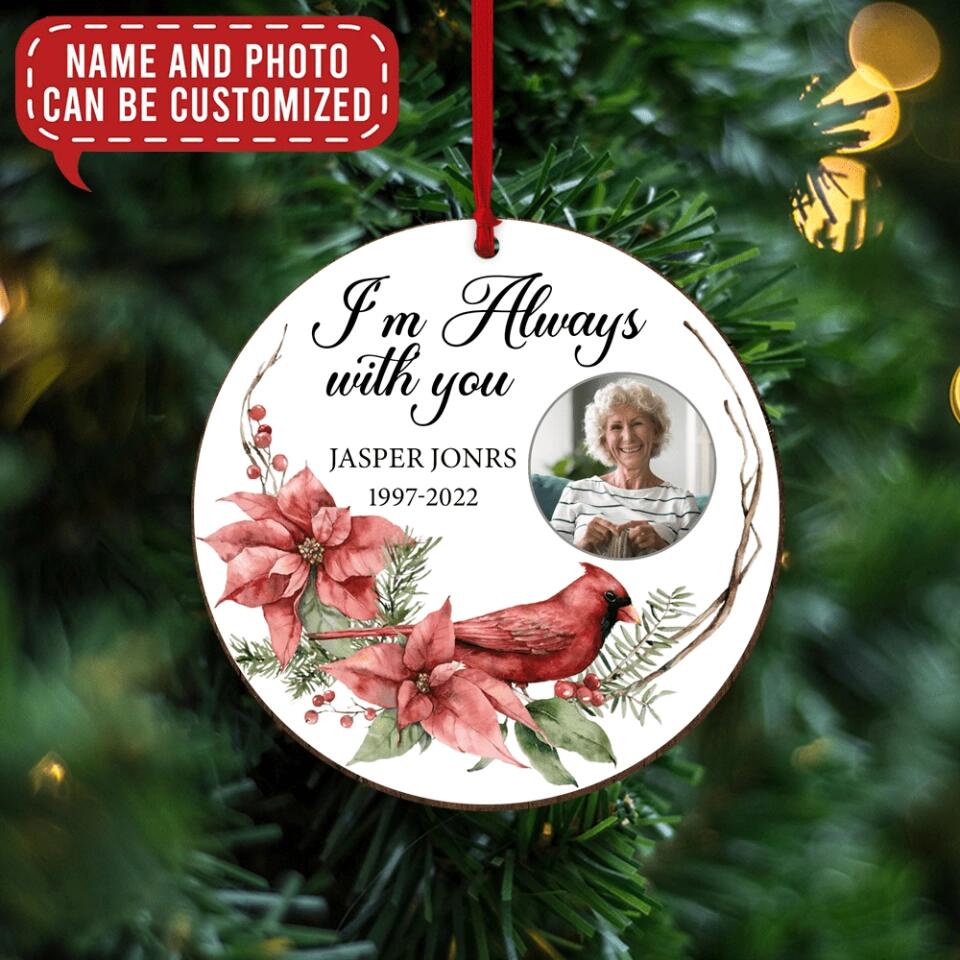 I'm Always With You, Memorial Ornament - Personalized Ornament