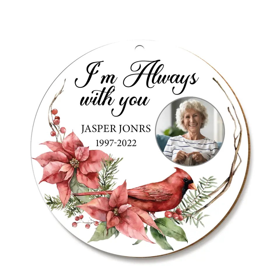 I'm Always With You, Memorial Ornament - Personalized Ornament