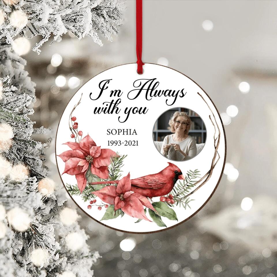 I'm Always With You, Memorial Ornament - Personalized Ornament