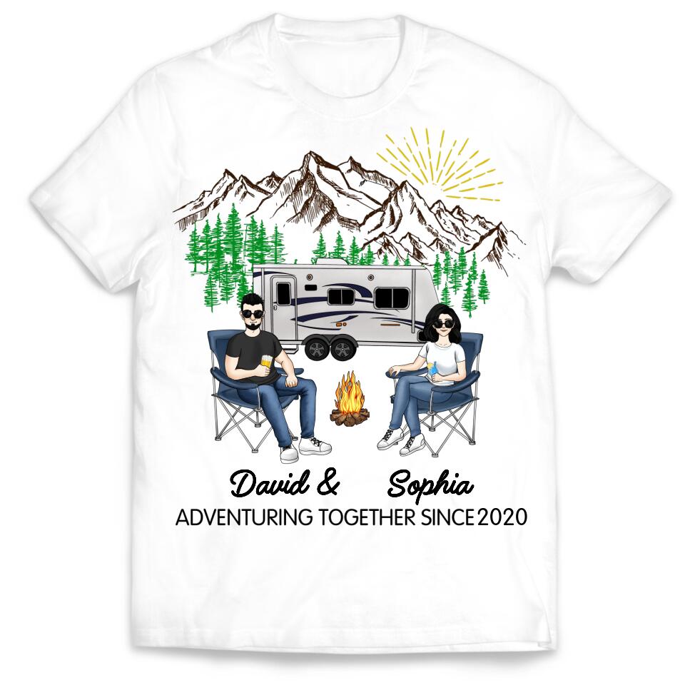 Adventuring Together, Personalized  Gift  For Camping  Lover - Personalized  T-shirt