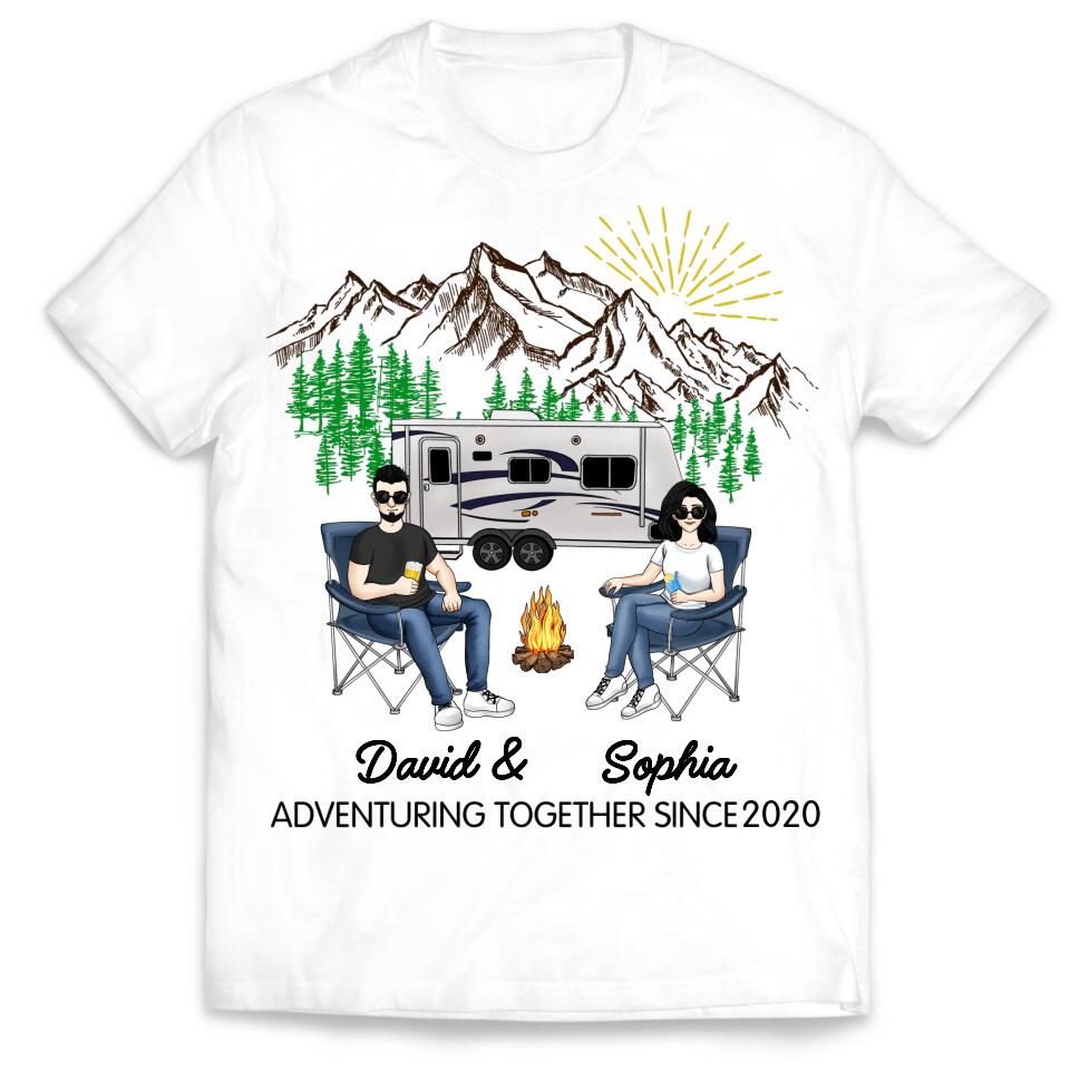 Adventuring Together, Personalized  Gift  For Camping  Lover - Personalized  T-shirt