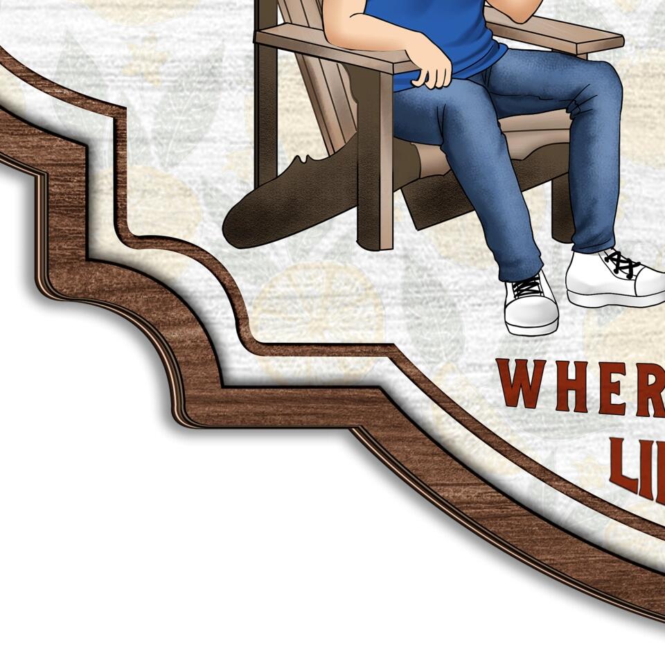 Where Troubles Melt Like Lemon Drop - Personalized 2 Layer Sign