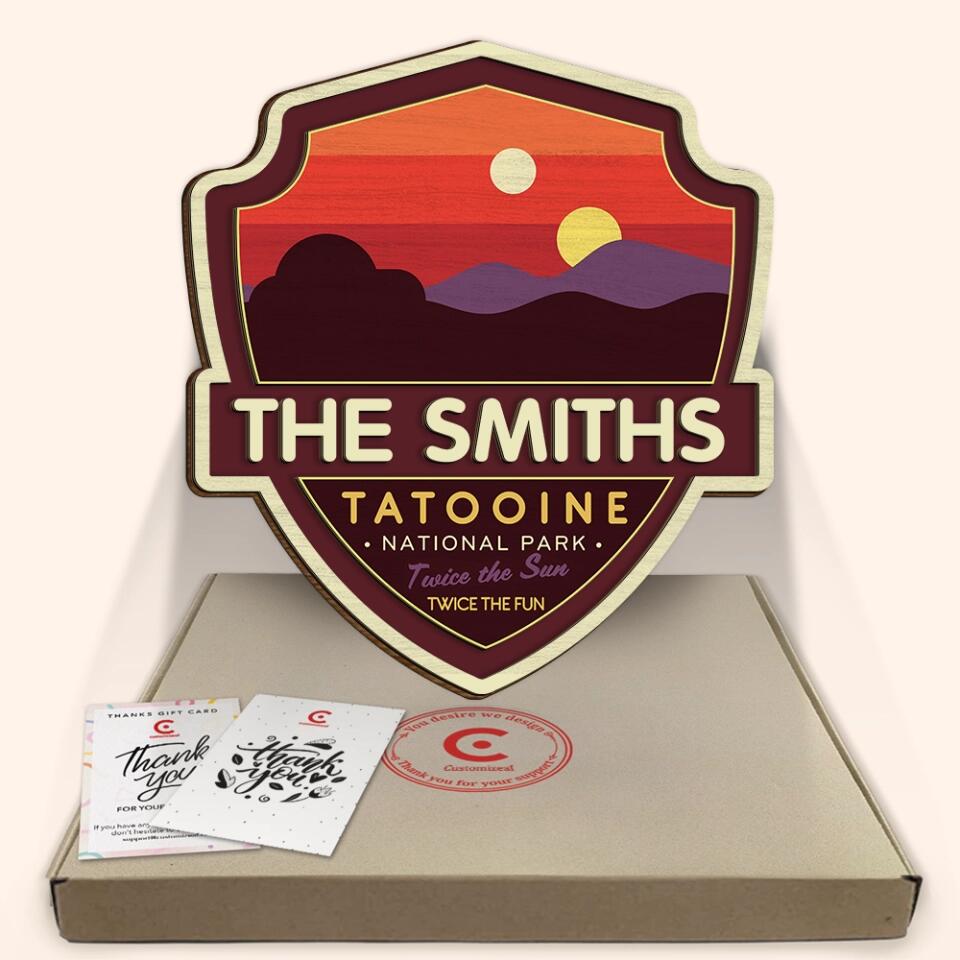 SW National Park - Personalized 2 Layer Sign, Custom Famiy Sign