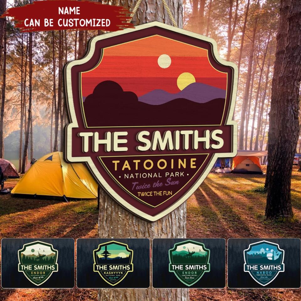 SW National Park - Personalized 2 Layer Sign, Custom Famiy Sign