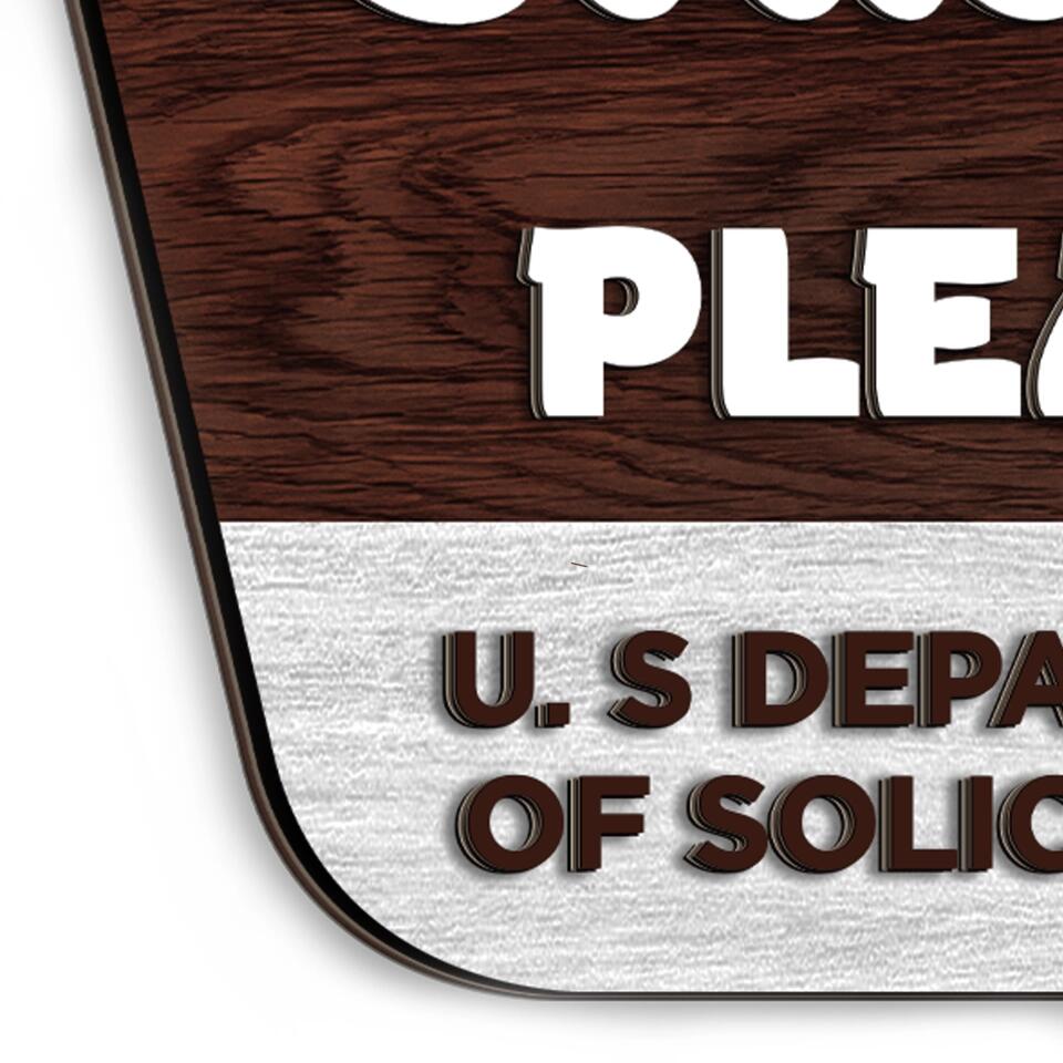 No Soliciting Sign National Parks Style - Personalized 2 Layer Sign