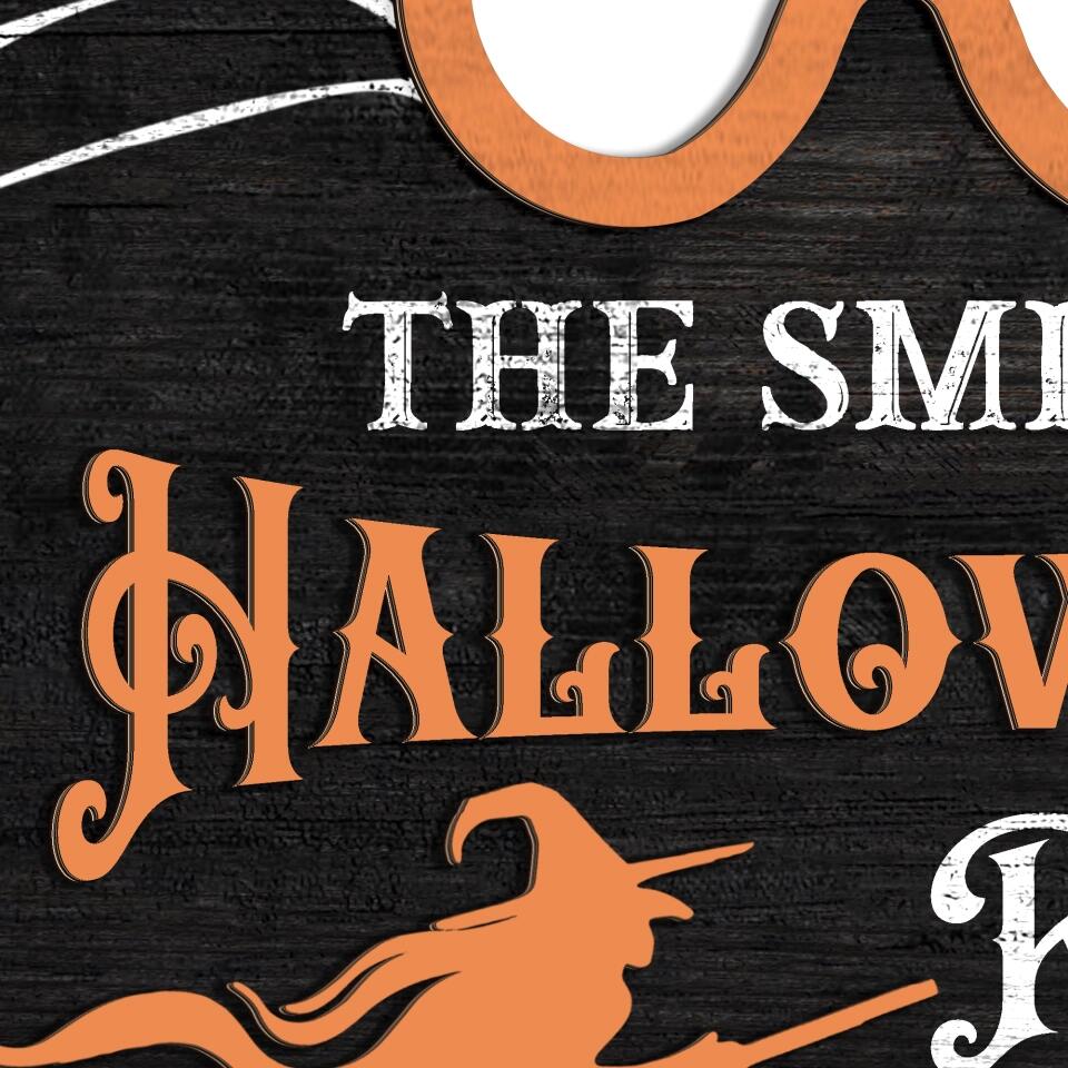 Halloween Rules In The Believe Magic, Have Fun, Stay Up Late, Carve A Pumpkin - Personalized 2 Layer Sign