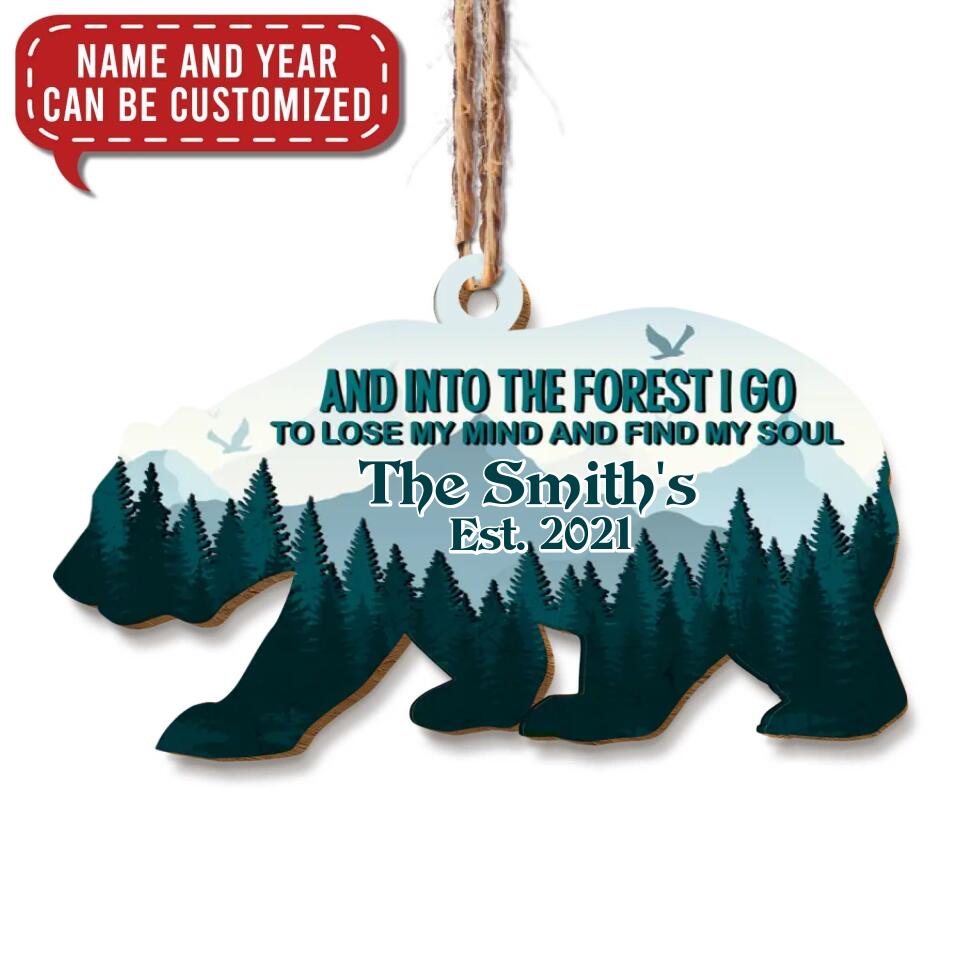 And Into The Forest I Go - Personalized Ornament, Gift For Camping Lover