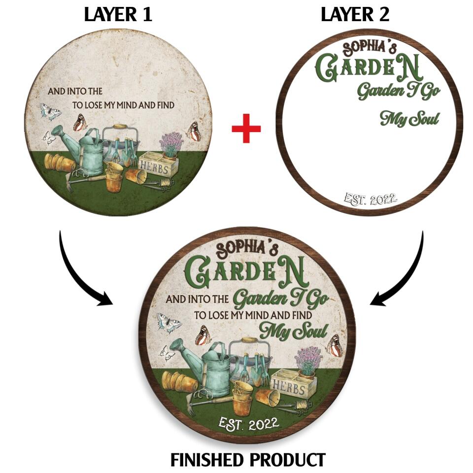 Personalized Door Sign, And Into The Garden I Go To Lose My Mind And Find My Soul