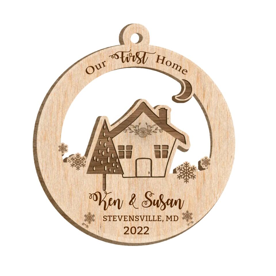 Personalized Our First Home Ornament / 2022 New House Ornament / First Christmas In Our New Home / New Home Gifts / New Home Keepsake