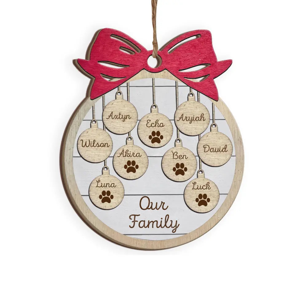 Family Christmas Ornament - Personalized Family and Pet Ornament/ Personalized Christmas Ornament/ Personalized Christmas- Christmas in July